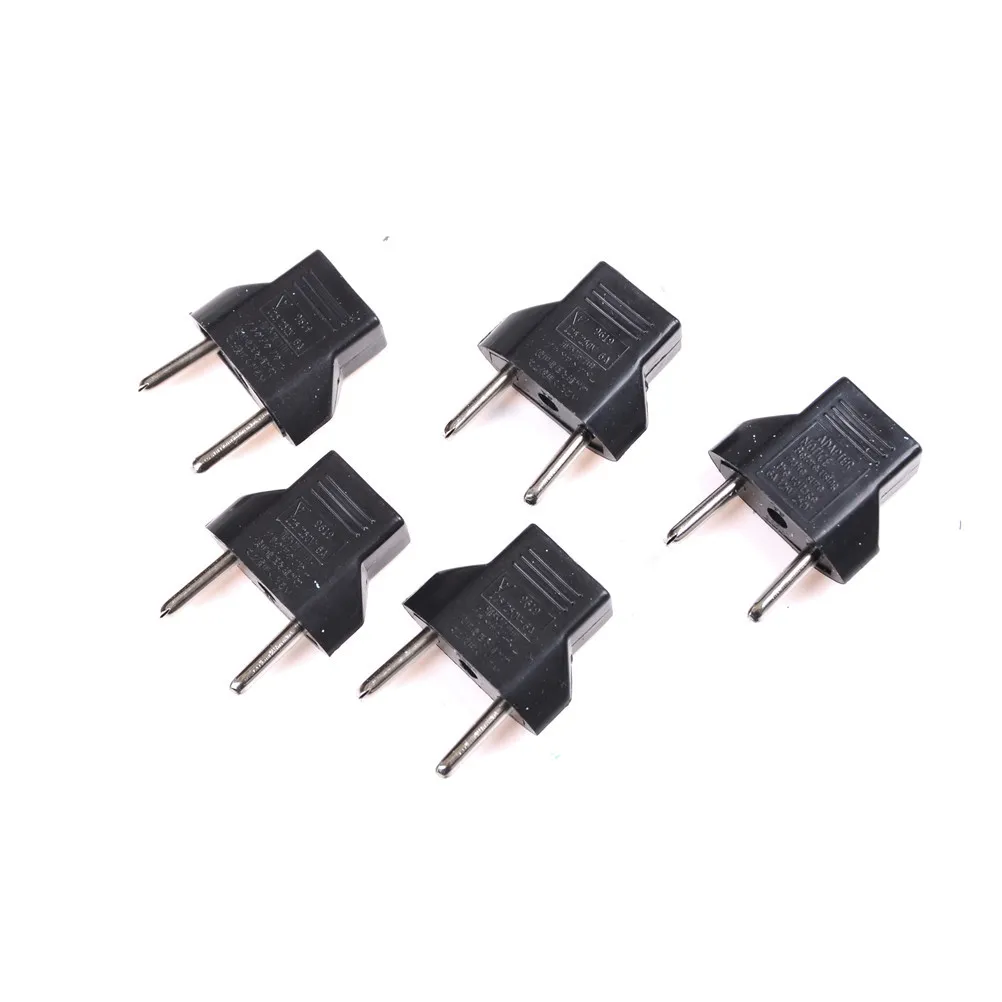 

JETTING Wholesale 5Pcs/set US to EU Euro Europe AC Power Plug Converter Travel Adapter Chargers