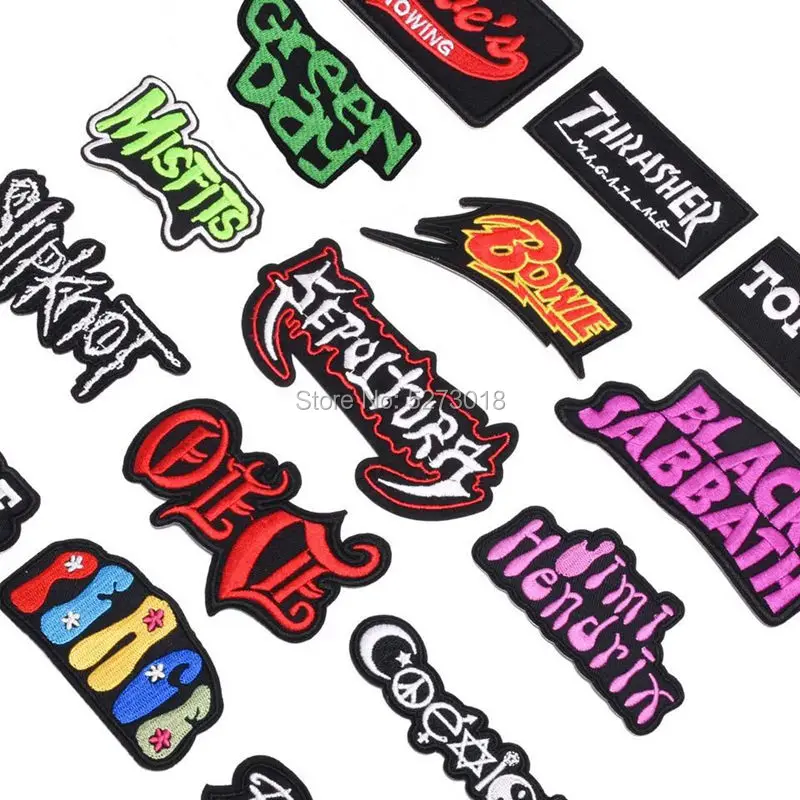 Разноцветные модные нашивки с надписью на ткани одежда вышивкой наклейки сумки