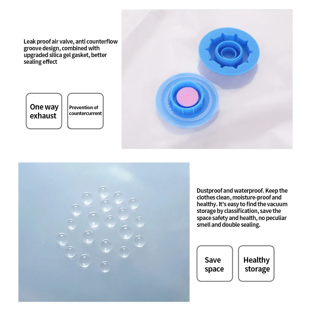 

Vacuum Bag Storage Bag Home Organizer Transparent Border Foldable Clothes Organizer Seal Compressed Travel Saving Bag Package