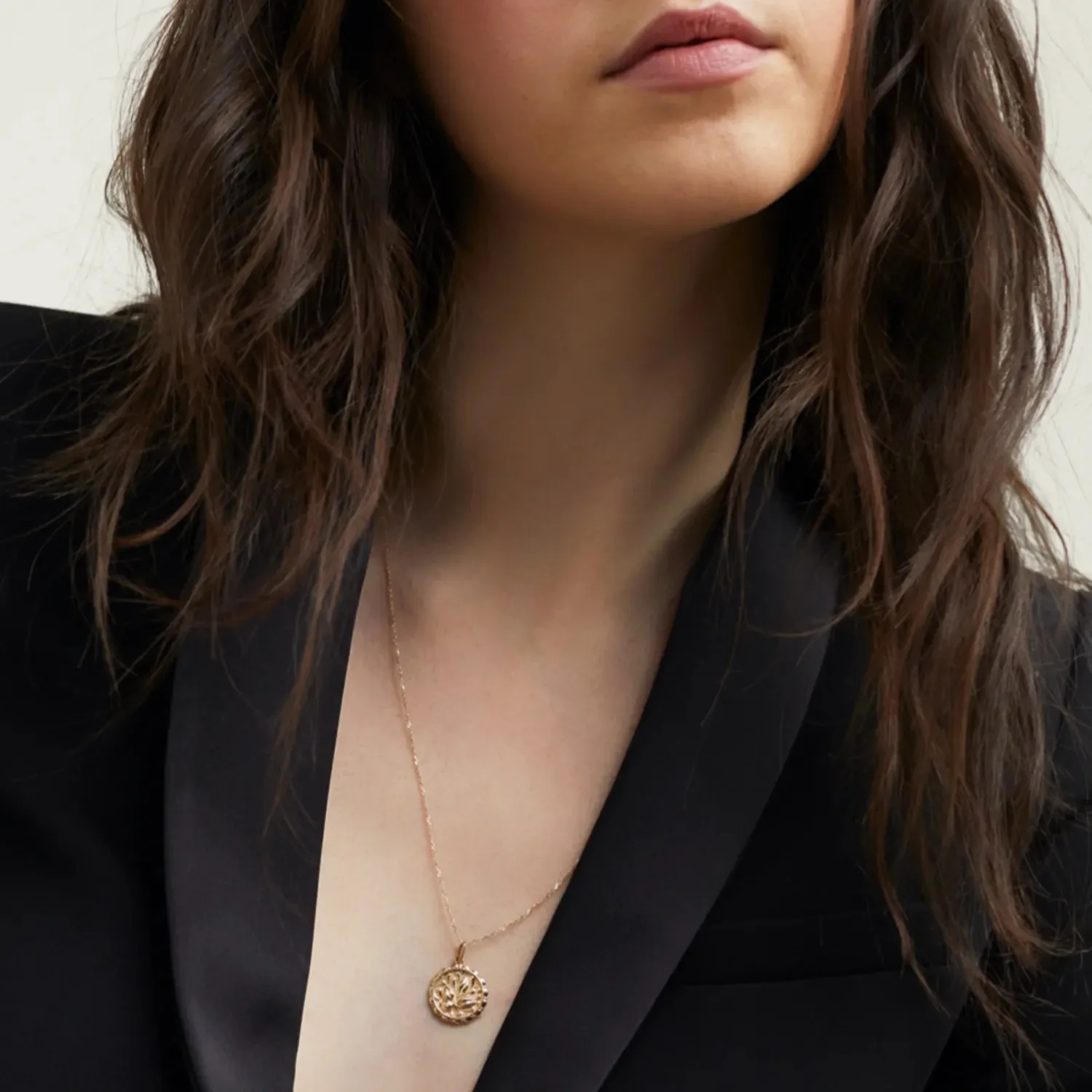 Винтажная подвеска-монета золотое ожерелье из нержавеющей стали с цветком