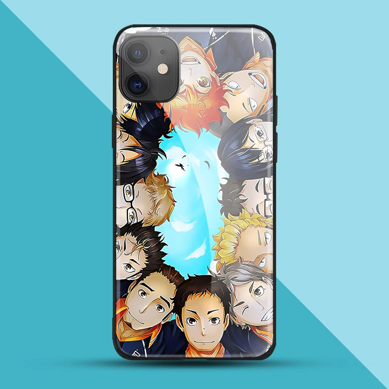 Karasuno Haikyuu для iPhone SE 6 6s 7 8 plus x xr xs 11 12Pro max 12 mini чехлы телефонов из закаленного стекла