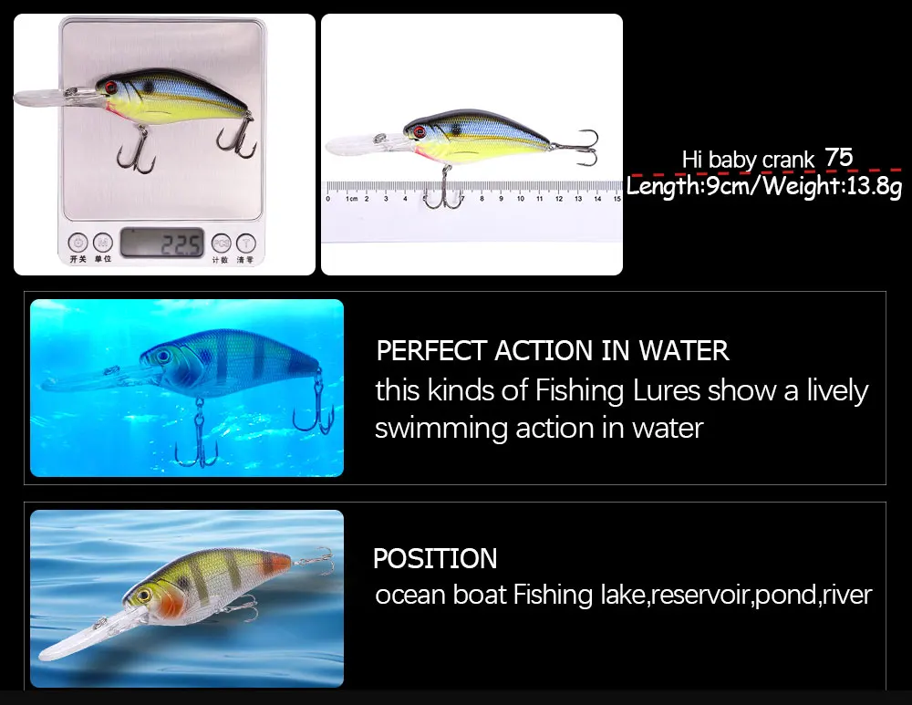 Makebass 2.95in0.79oz рыболовные приманки для моря Дайвинг Crankbait искусственная Pesca плавающая твердая приманка Воблер для мелкой рыбы приманка рыболовные снасти