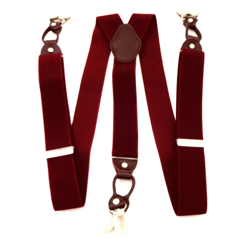 

Мужские аксессуары на клипсе, портативные деловые повседневные Винтажные эластичные подтяжки из кожаного сплава