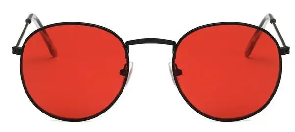 black red Черная Дизайнерская Женская стеклянная es оптическая оправа металлическая круглая стеклянная оправа es Прозрачные Линзы для очков прозрачное стекло для глаз - Цвет оправы: black red