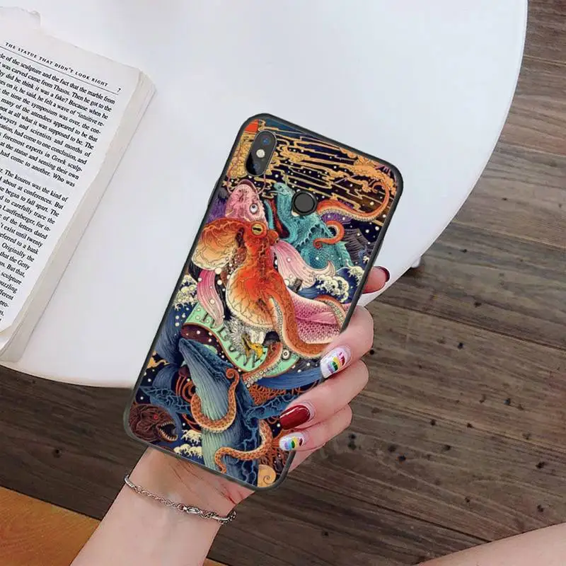 

Japanese Style Art Japan aesthetics Phone Case For Xiaomi Redmi note 7 8 9 t k30 max3 9 s 10 pro lite