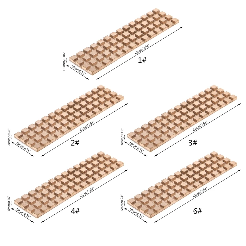 

Copper Heatsink Thermal Conductive Adhesive For M.2 NGFF 2280 PCIE NVME SSD