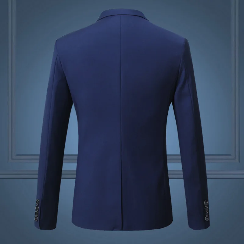

Men's solid color business suit urban white collar slim size gentleman's coat