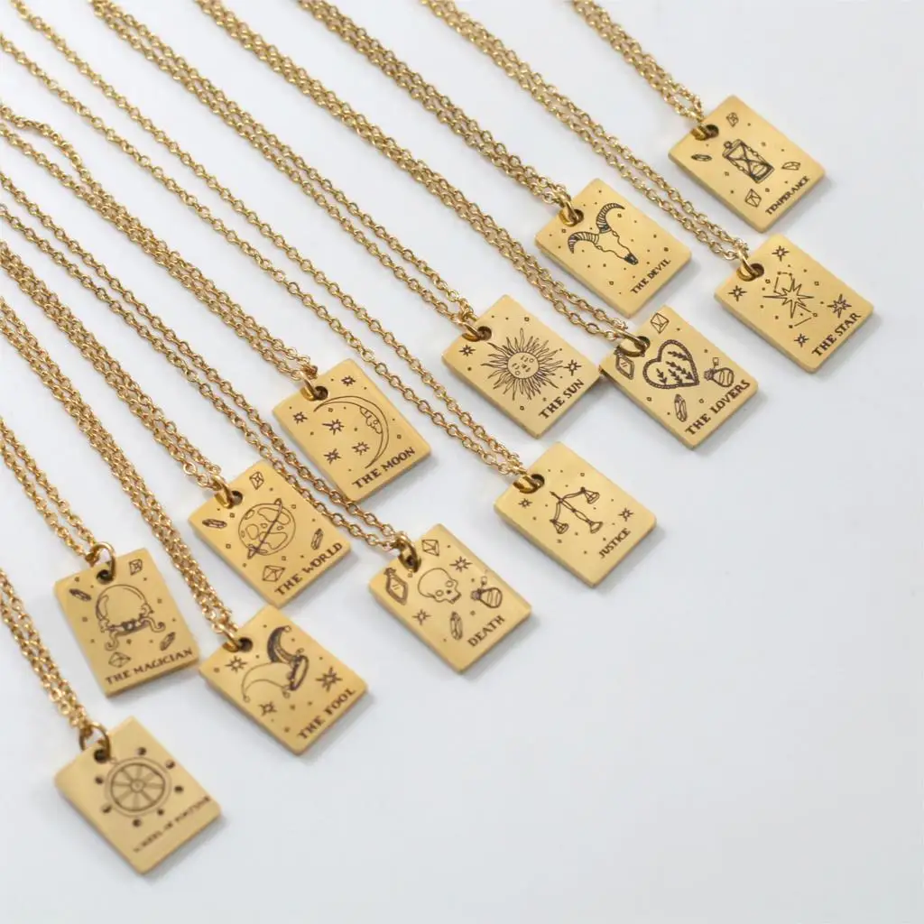 Ожерелье Таро 12 созвездий для мужчин и женщин ювелирные изделия ожерелье из