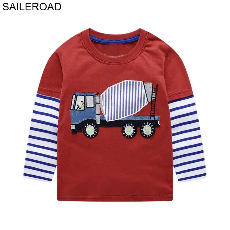 

SAILEROAD 24M-7 Years Cartoon Cat Baby Kids Girl's Long Sleeve T Shirt Cute Children Kids Girl's Clothing Infant Garments Cotton