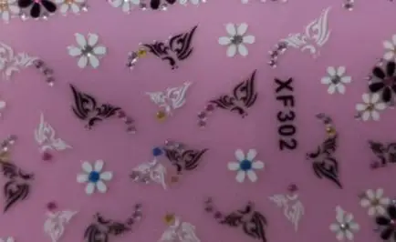 1 лист смешанный дизайн ногтей наклейки для Клей DIY маникюр слайдер 3D цветок на