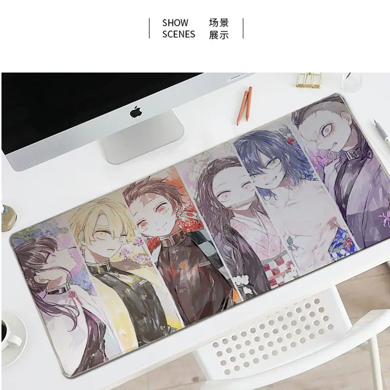 

Большой игровой коврик для мыши с аниме «рассекающий демонов» Kimetsu No Yaiba, компьютерный коврик для мыши XXL, коврик для клавиатуры, Настольный к...