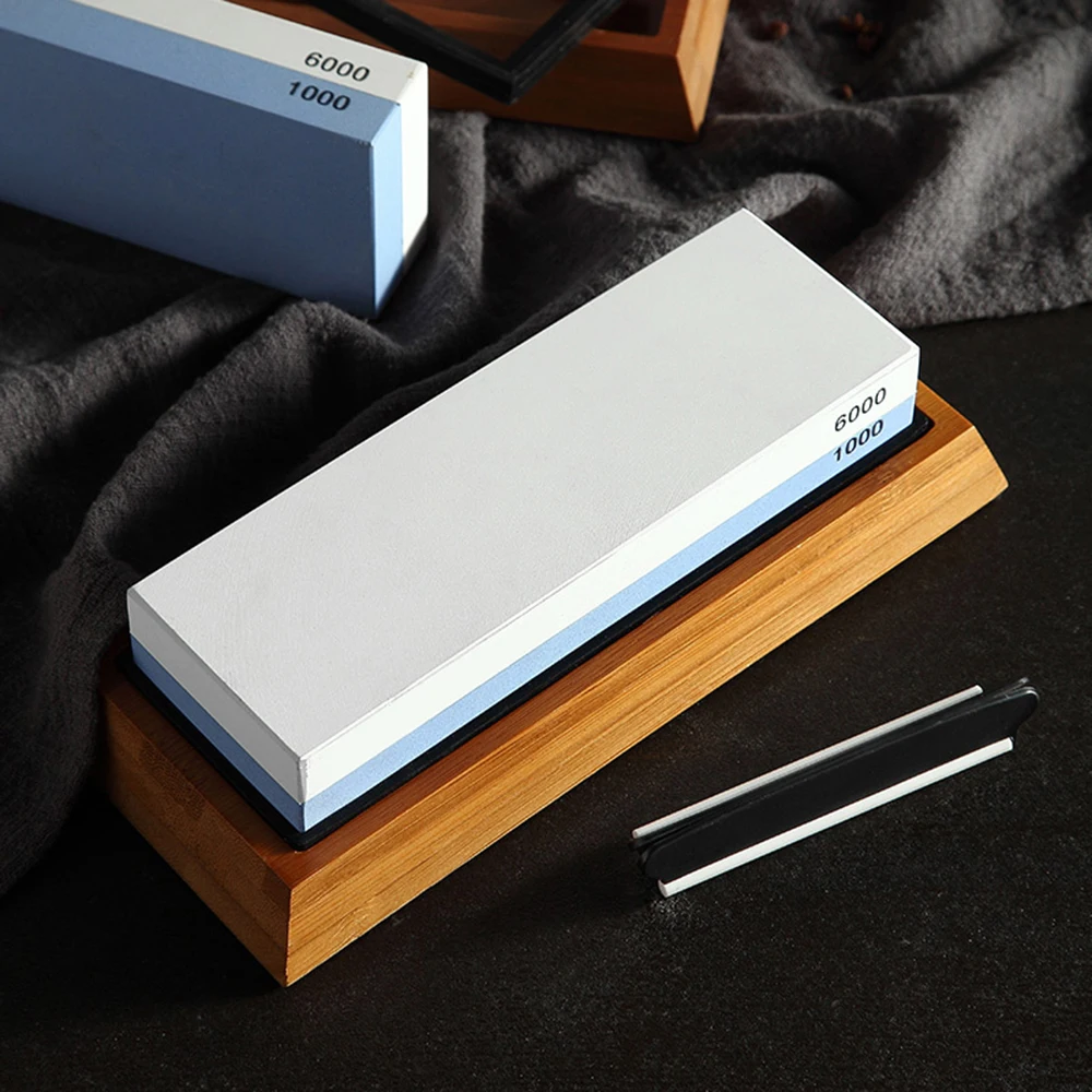 

Knife Sharpening 1000/6000 Grit Stone Kitchen Whetstone Sharpener Wet Two Sided