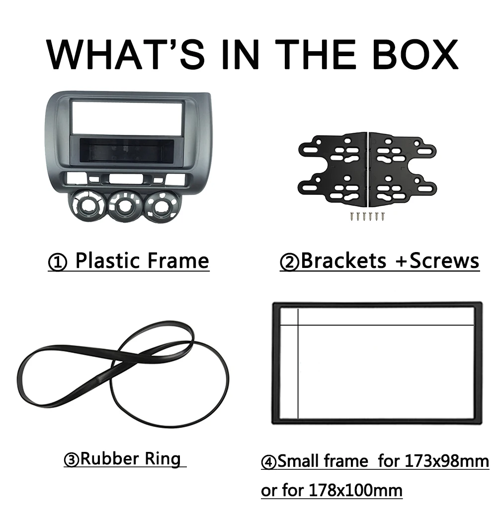 One / Double Din Facia for Honda Jazz Radio DVD Stereo CD Panel Dash Mounting Installation Trim Fascia Kit Bezel Frame | Автомобили и