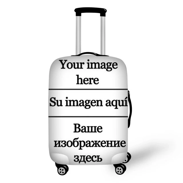 custom FORUDESIGNS мультяшный защитный чехол с принтами для багажа для путешествий, эластичный чехол для чемодана, аксессуары для путешествий, пылезащитный чехол для багажа - Цвет: custom