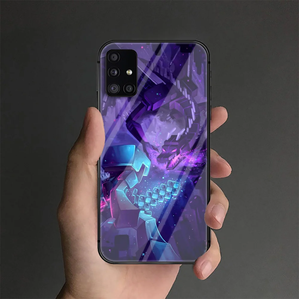 

Mini World Sandbox Game Phone Tempered Glass Case Cover For Samsung Galaxy A M 10 12 20 20E 21 21S 30 30S 31 40 50 51 70 71