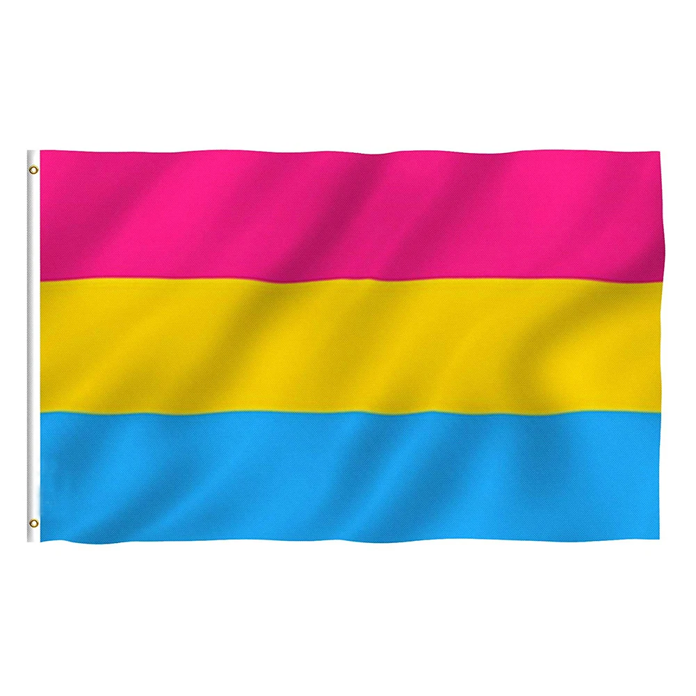 

90 X 150CM Color Pansexual Flag LGBT Pride Polyester Banner Event Decoration