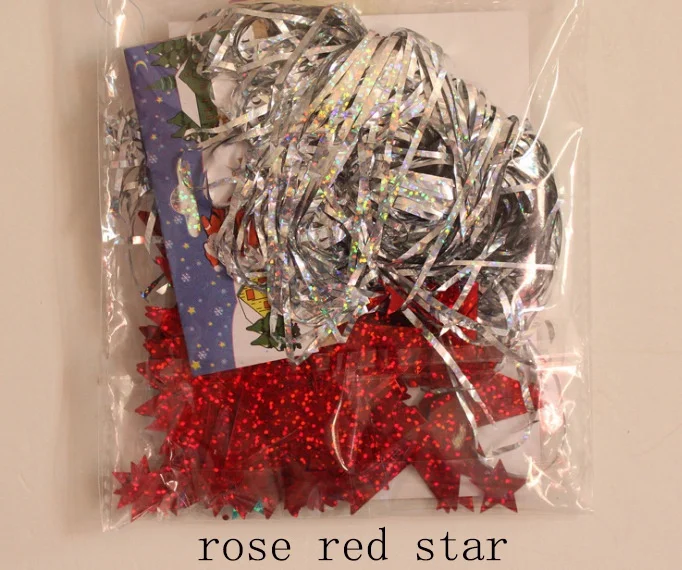 rose red star 100pcs 100 шт./упак. дождь кулон с шелковыми нитями любовь "пятиконечная звезда" Дождь кулон с шелковыми нитями на свадьбу свадебный Декор для свадьбы День рождения украшения - Цвет: rose red star 100pcs