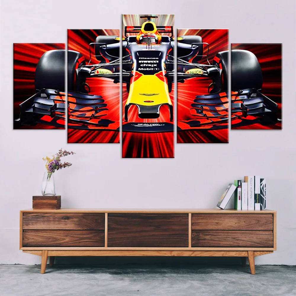 5 шт. картины на холсте Renault RS18 F1 гоночный автомобиль мульти Рисунок Картины HD с