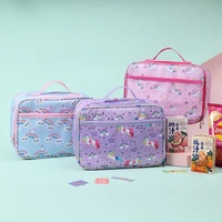 cute unicorn portable lunch bag women kids lunchbox picnic supplies insulated cooler bags thermal food picnic lunch bags