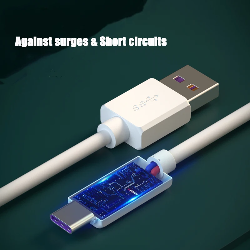 Usb type-C кабель 5А для быстрой зарядки USB-type-C высокоскоростной зарядный шнур