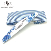 100pcs new 100120 nail file flower printed nail buffer block colorful lime a ongle washable file manicure tool