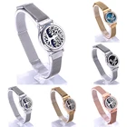 Женский браслет-медальон из нержавеющей стали, браслет для часов с эфирным маслом