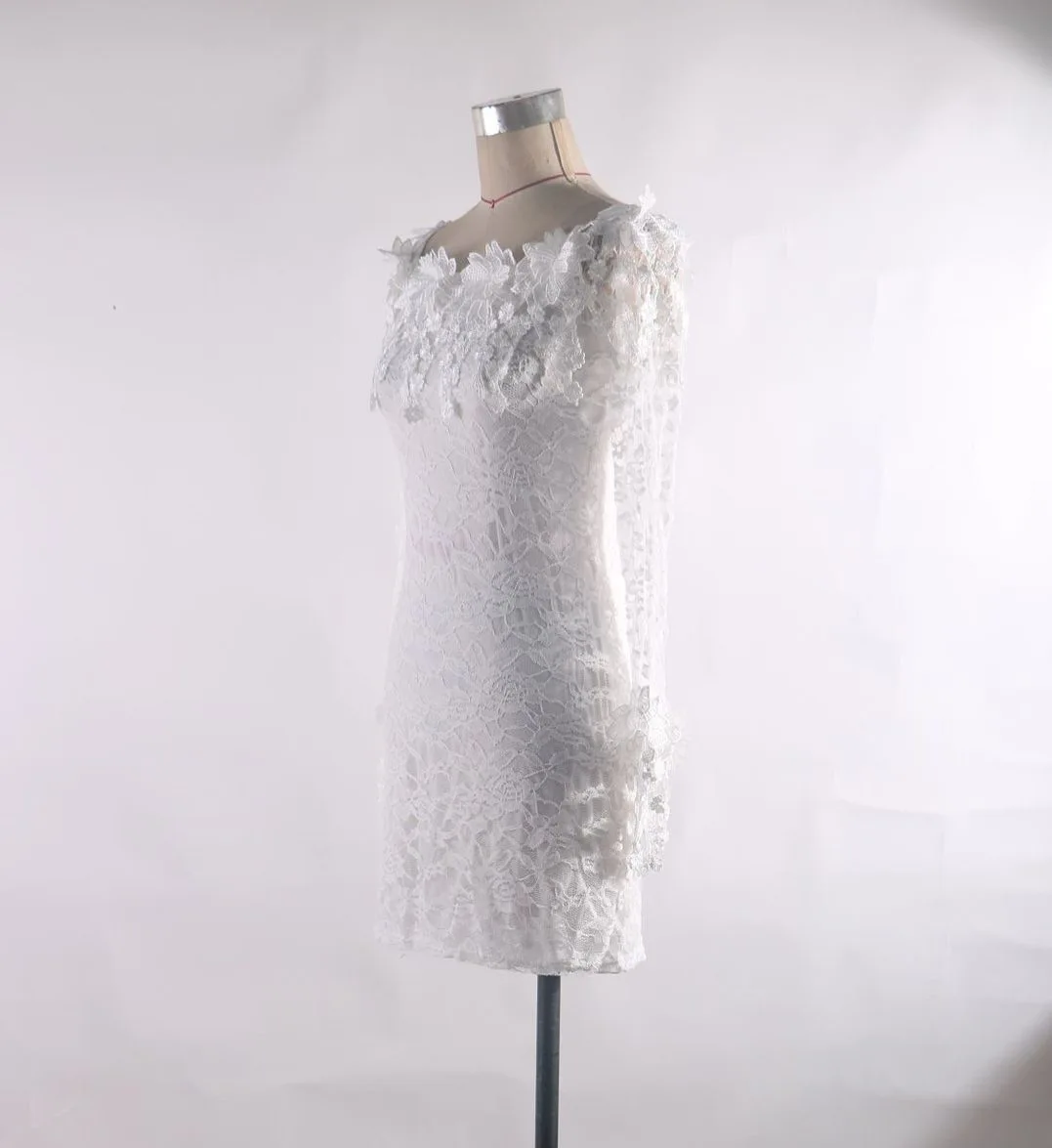 

2020 Autumn Long Sleeve Bodycon Dress Elegant Lace Off Shoulder Dress Sexy White Celebrity Club Party Dress Women Evening