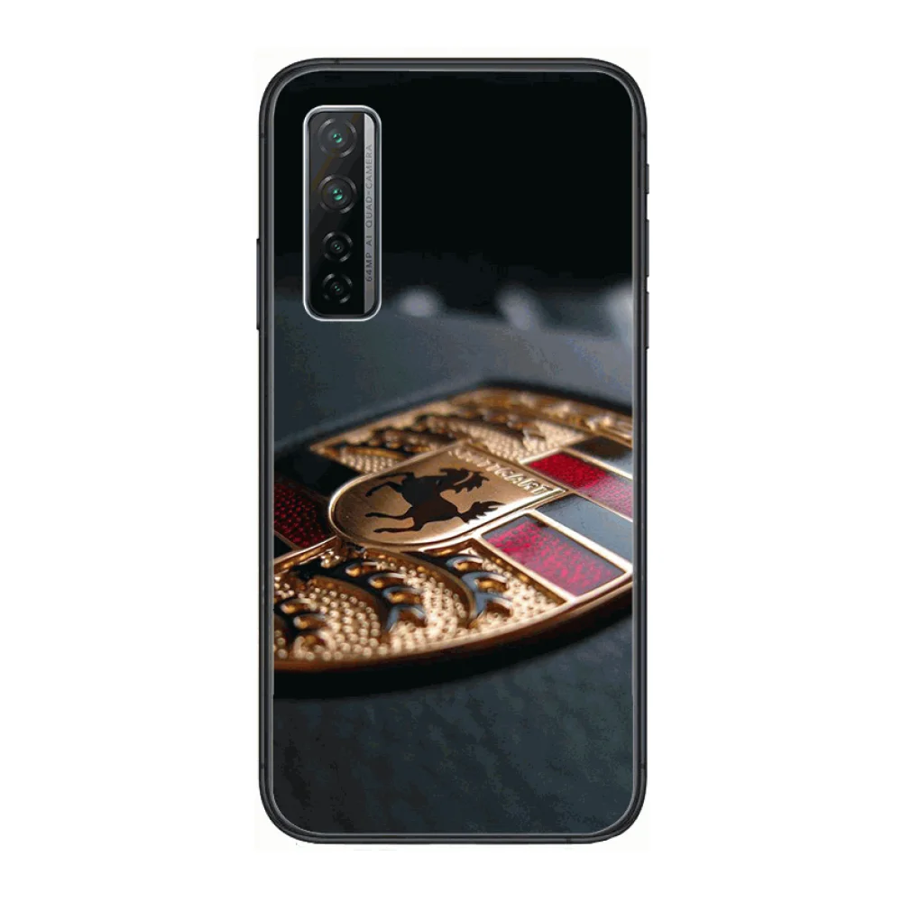 

Stylish Luxury Sports Car P-Porsche Phone Case For Huawei Nova p10 lite 7 6 5 4 3 Pro i p Smart ZBlack Etui 3D Coque Painting H
