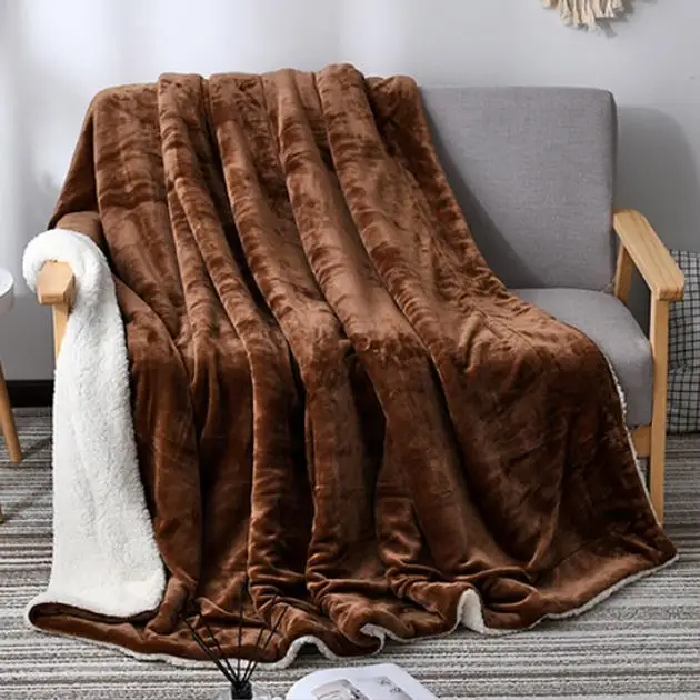 Однотонное фланелевое одеяло на кровать из кораллового флиса портативное