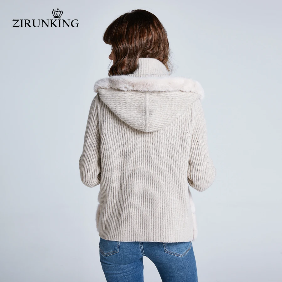 ZIRUNKING женское 2020 Новое Двустороннее пальто из натурального меха норки женская