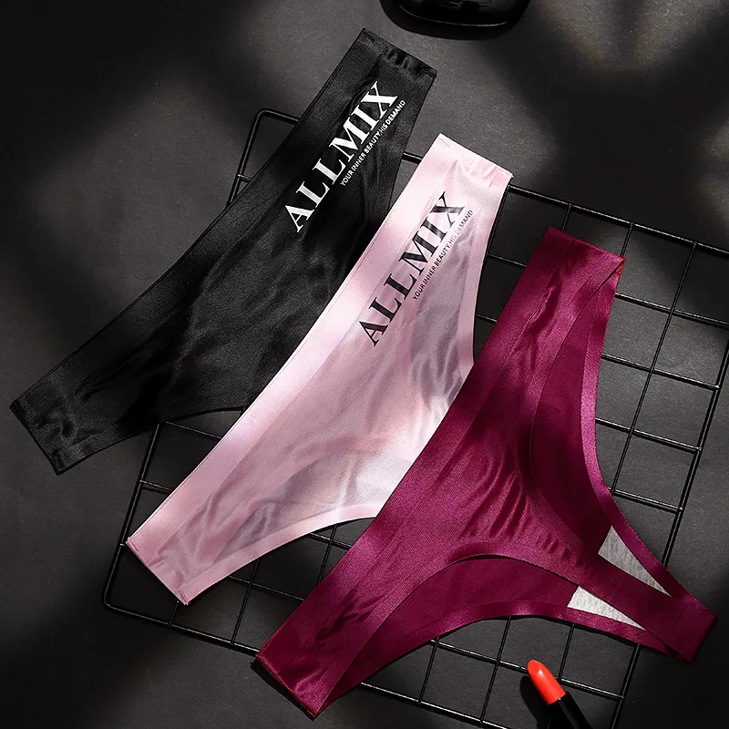 Трусики-стринги женские бесшовные с глубоким V-образным вырезом и низкой