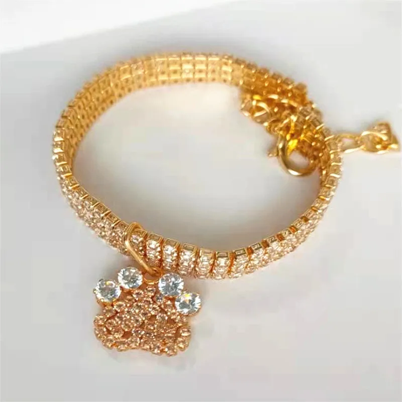 Украшенный кристаллами ошейник для собак Алмазный щенок Блестящий Полный Стразы