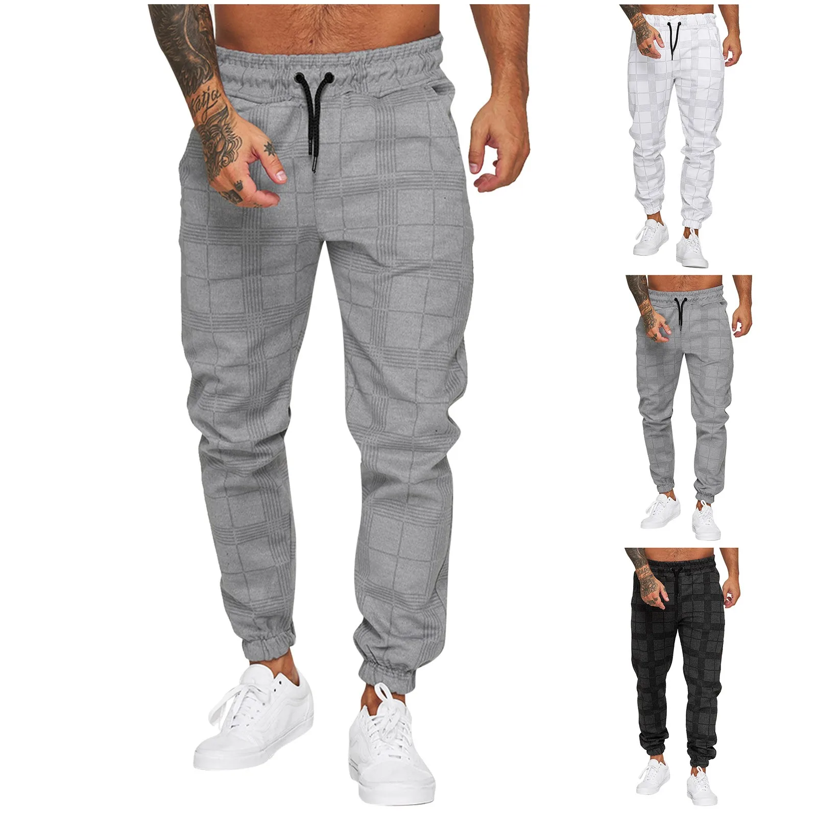 

Мужские зимние тренировочные брюки, повседневные свободные полосатые спортивные штаны на шнуровке для бега, новые Брендовые спортивные шт...