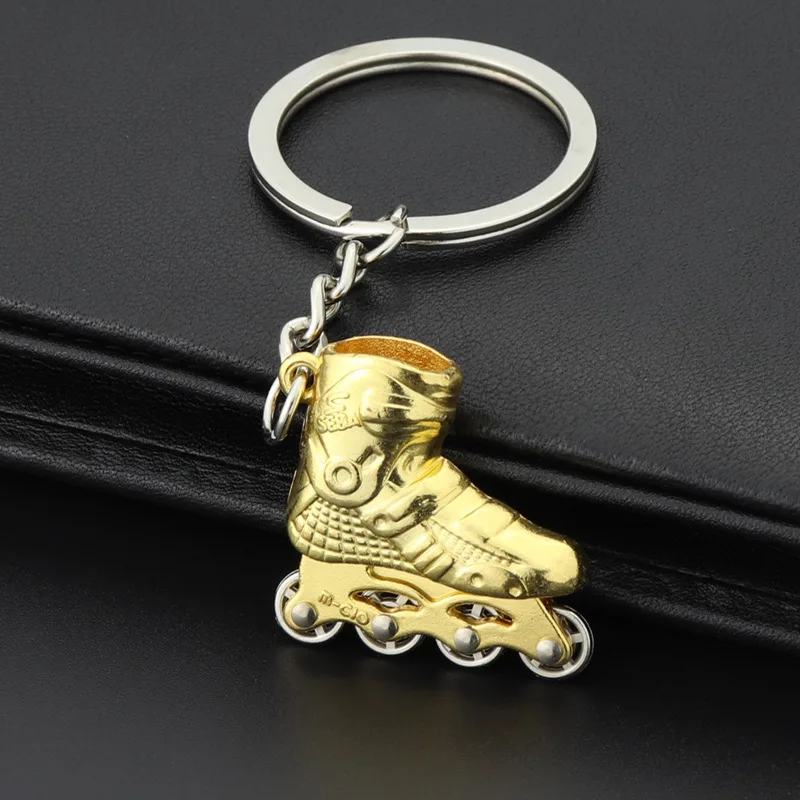 

Cute Mini Roller Skates Key Chains Single row skating Keychain Keyring Key Bag Holder Pendant Personality Trinket Accessories
