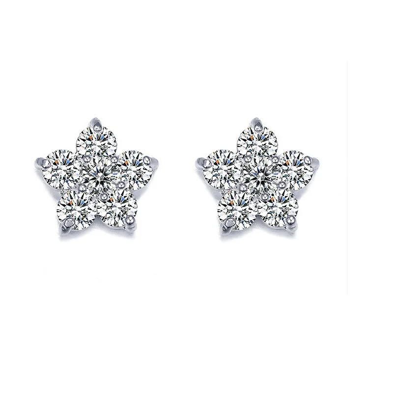 

925 Sterling Silver Stud Earrings for Women 14k Gold Five-pointed Star Earrings Simple Small Earrings Party Gift Jewelry