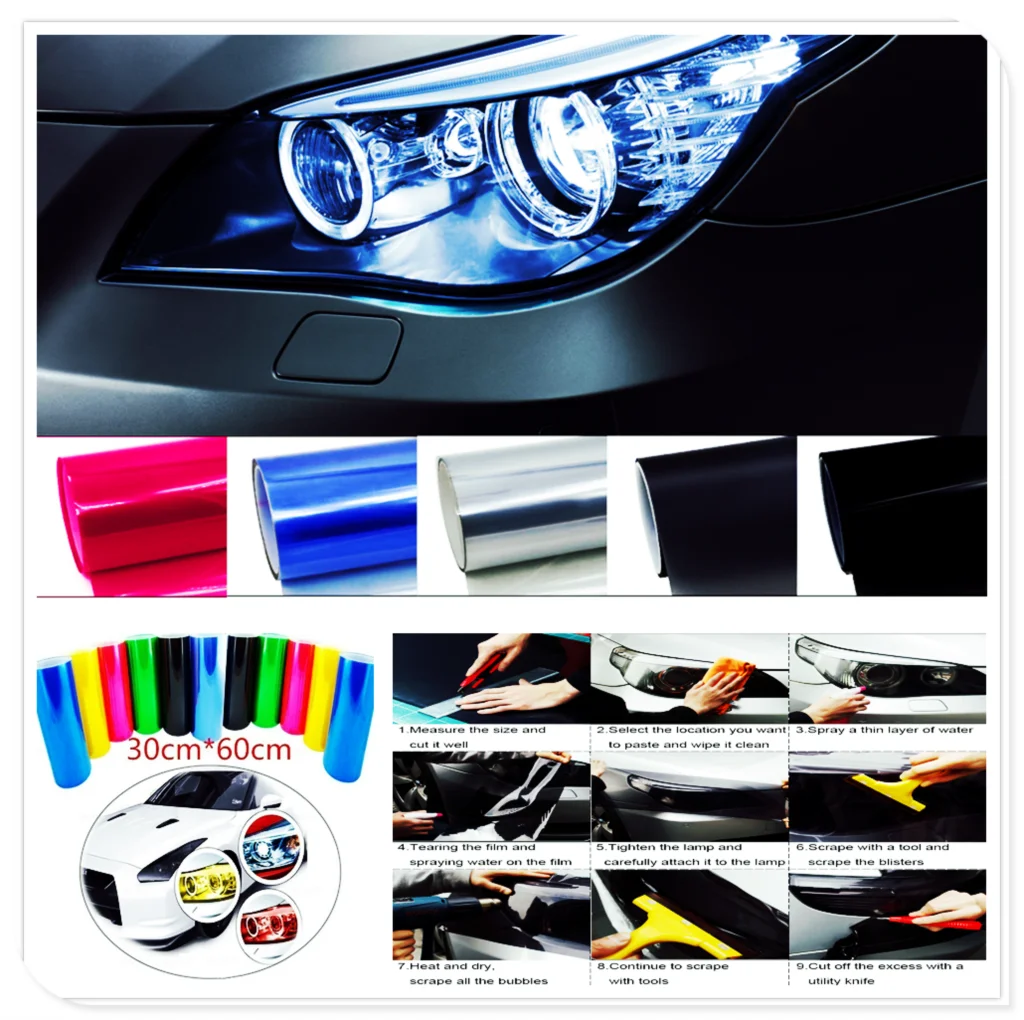 Автомобильный головной светильник задняя фара туман Декор виниловая пленка
