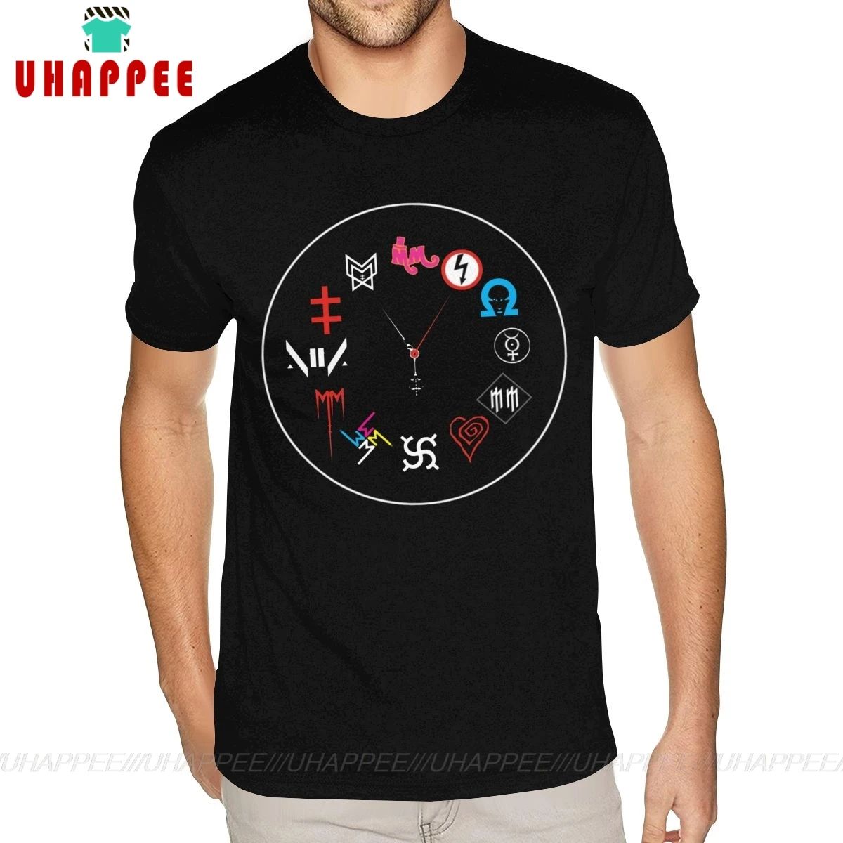 Мужская футболка с коротким рукавом и круглым вырезом |