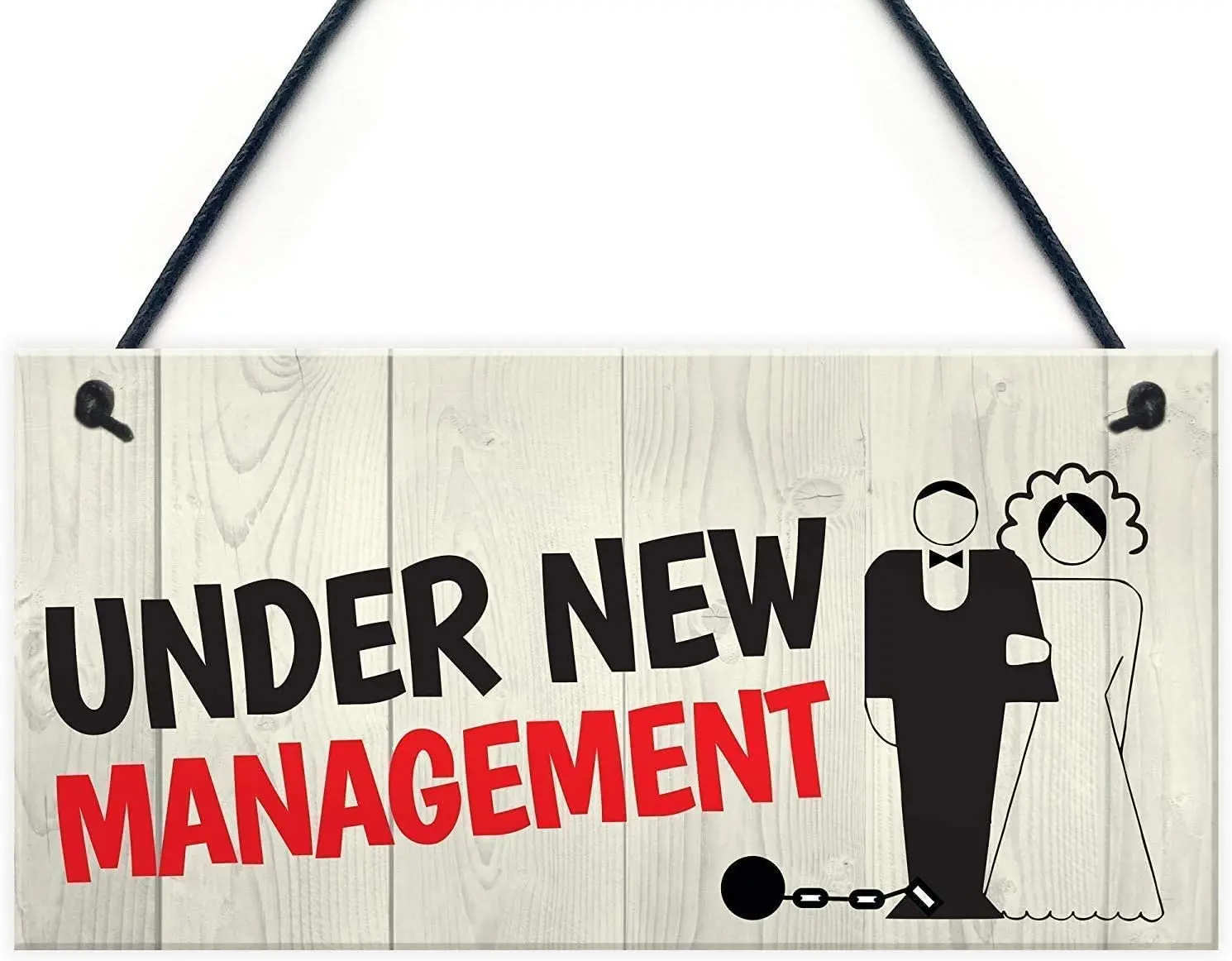 

Under New Management Wedding Gifts for Wedding Party Retro Metal Tin Sign Plaque Poster Wall Decor Art Shabby Chic Gift