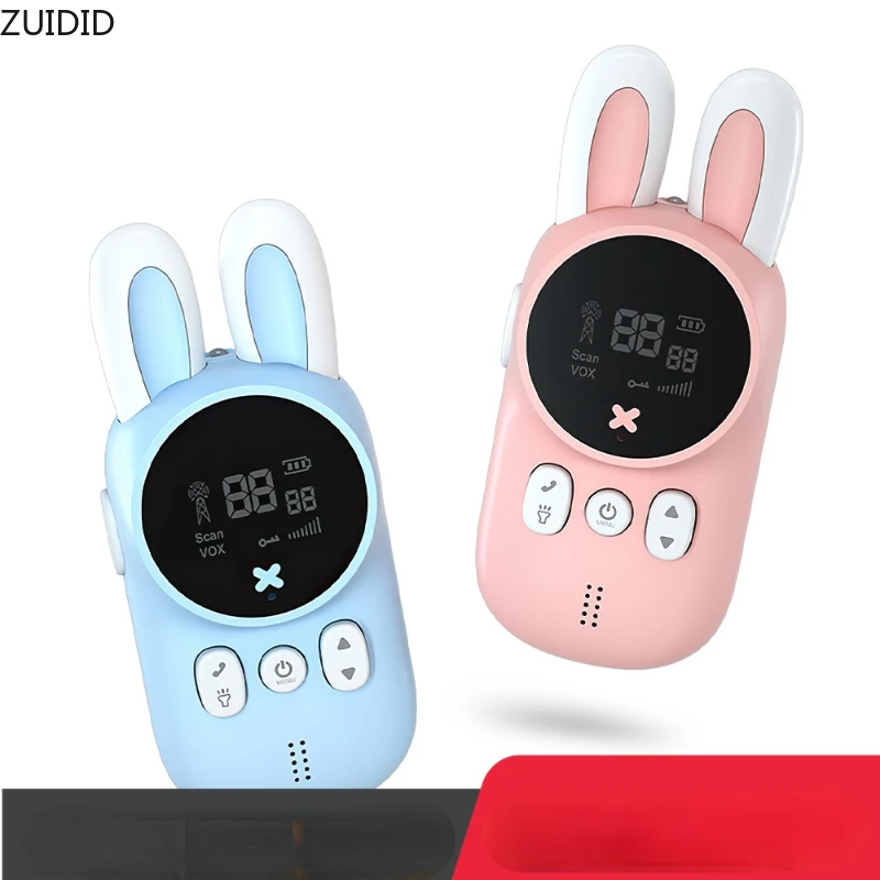 

Children Walkie Talkie Hand Held Wireless Talk 3km Parent Child Toys Unisex with Light for Birthday Gift Family Park 2pcs/Set