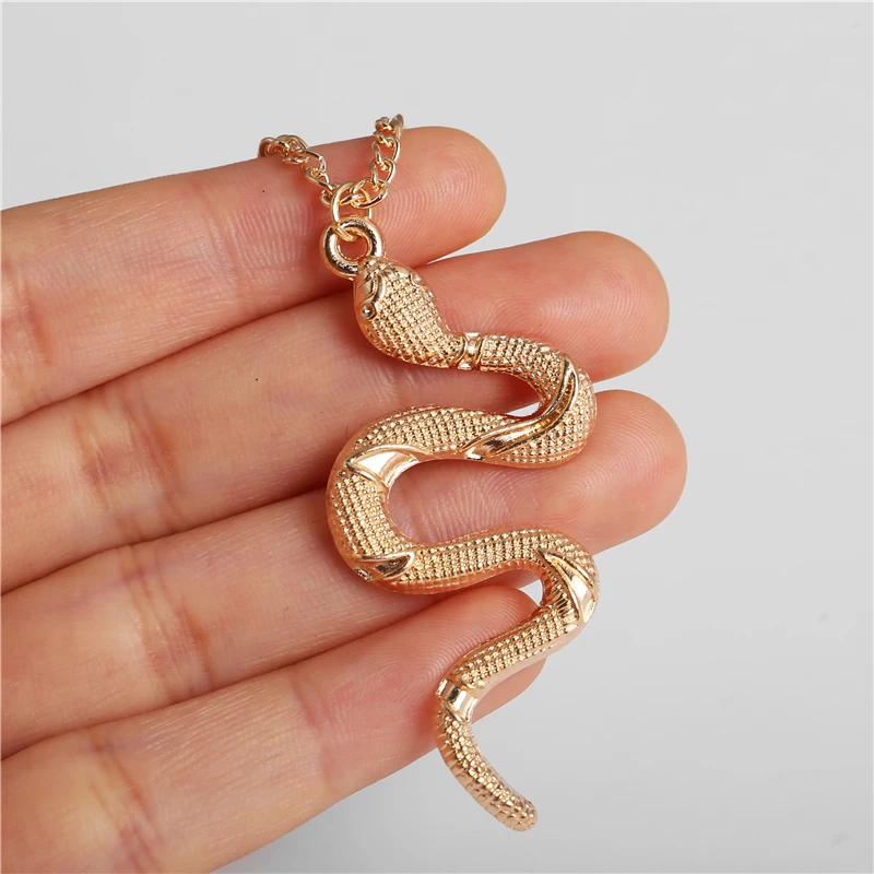 17 км модное золотое ожерелье со змеей для женщин из нержавеющей стали