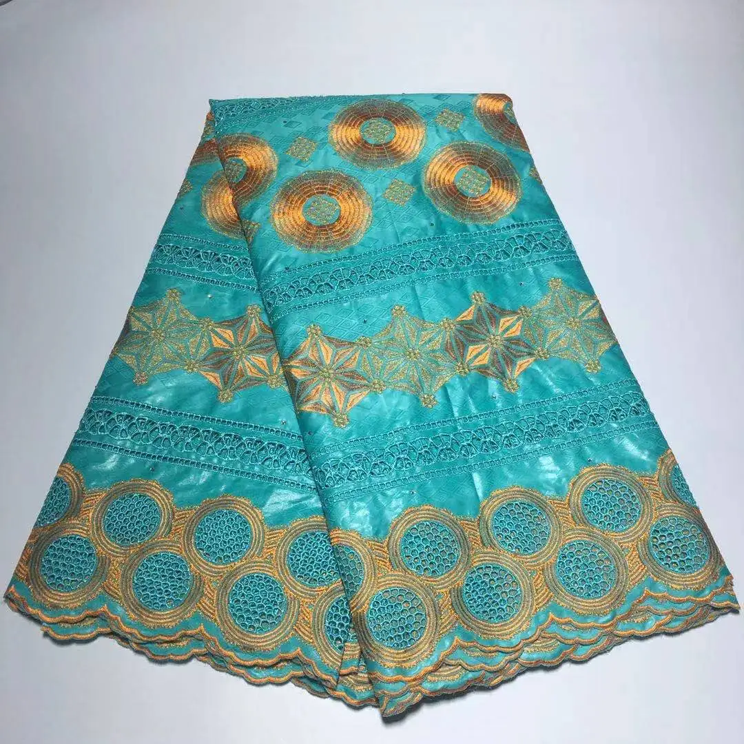 Горячая Распродажа 100% хлопок африканский базин богатая ткань 2021