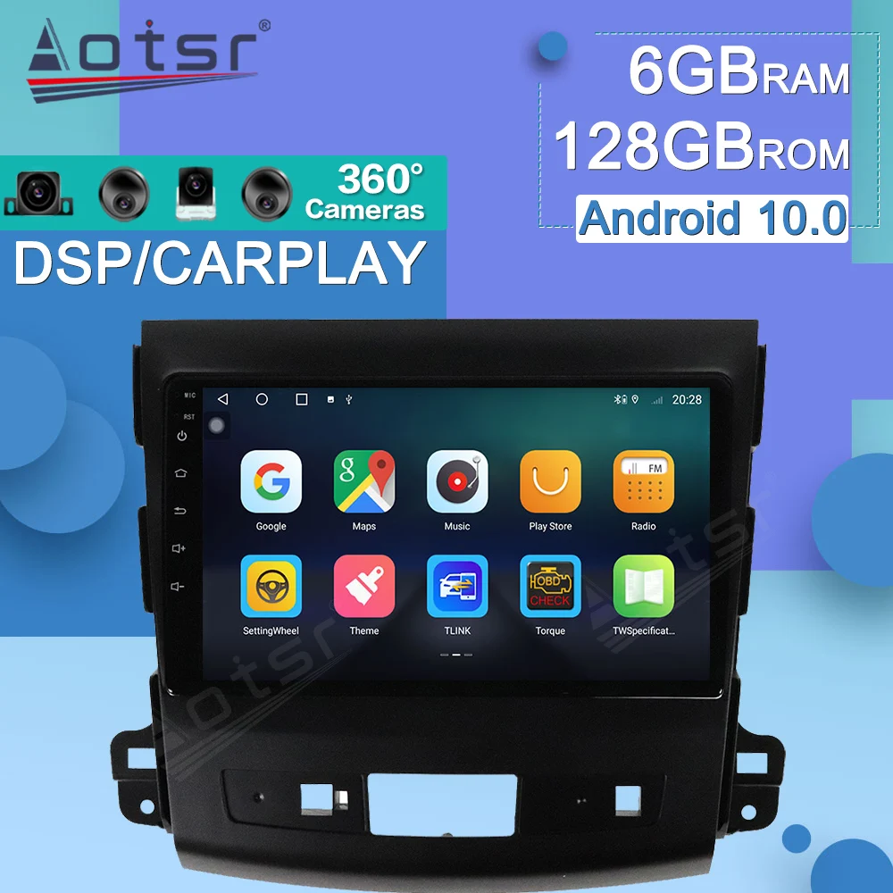 

For Mitsubishi Outlander 2006 - 2012 GPS Navigation Car Android Stereo Screen Multimedia Player DVD Video Cassette Recorder DPS