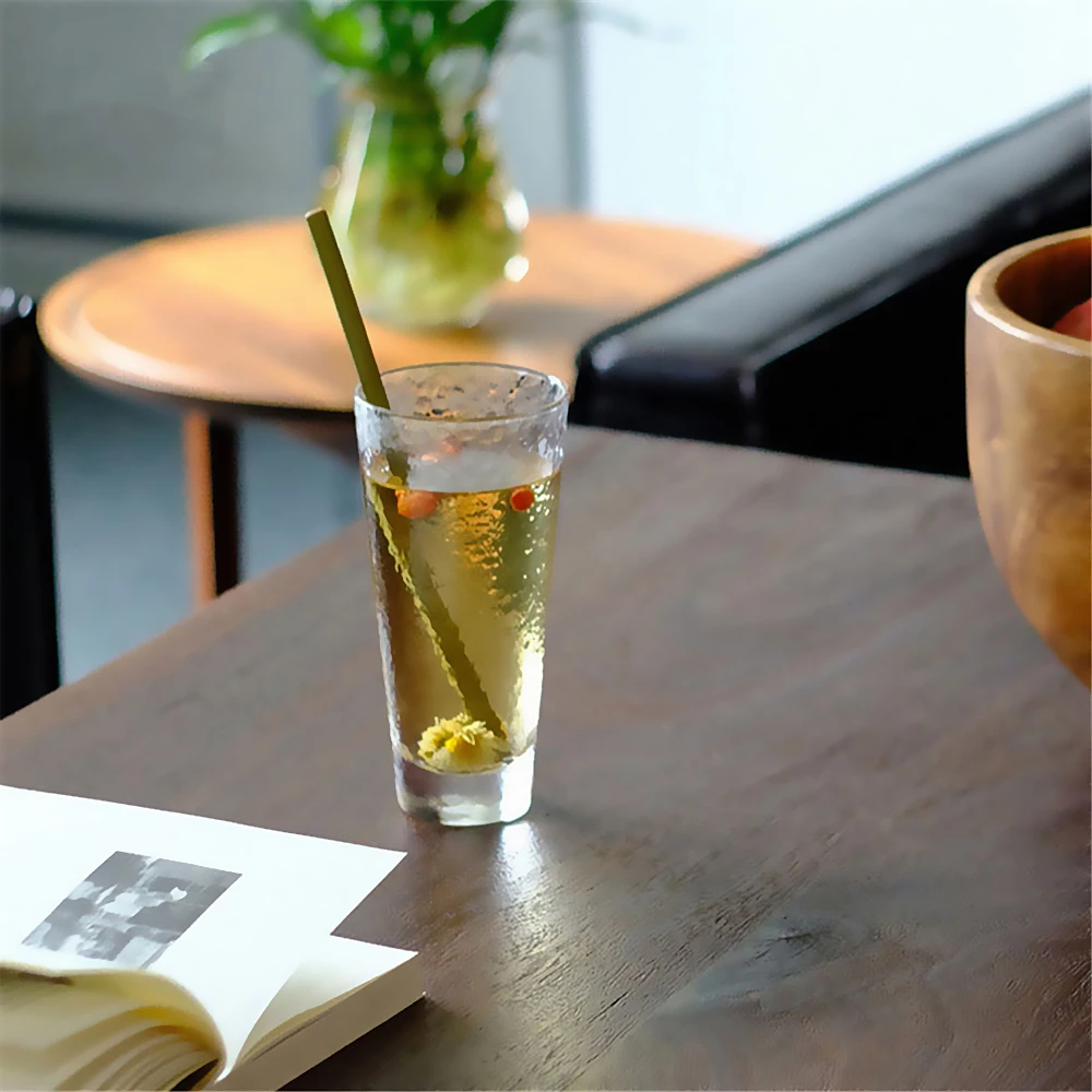 

20 cm bamboo environmentally friendly drinking straws 10 reusable non-toxic and practical