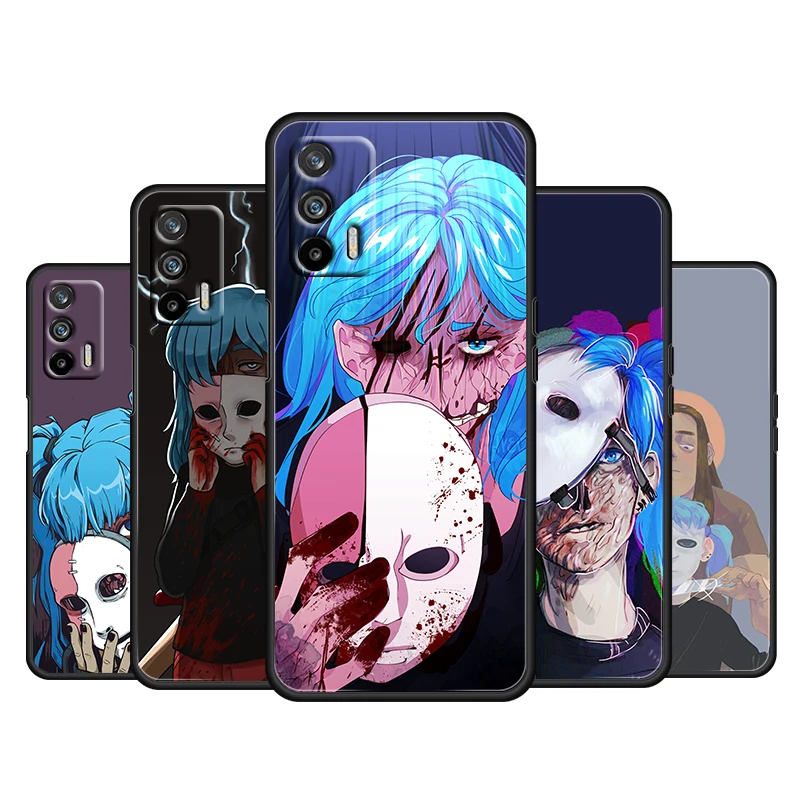 

Sally Face Game For OPPO Realme Q3 Q2 V15 V3 X50 X7 X3 X2 XT Pro Carnival Superzoom 5G Black Phone Case Cover