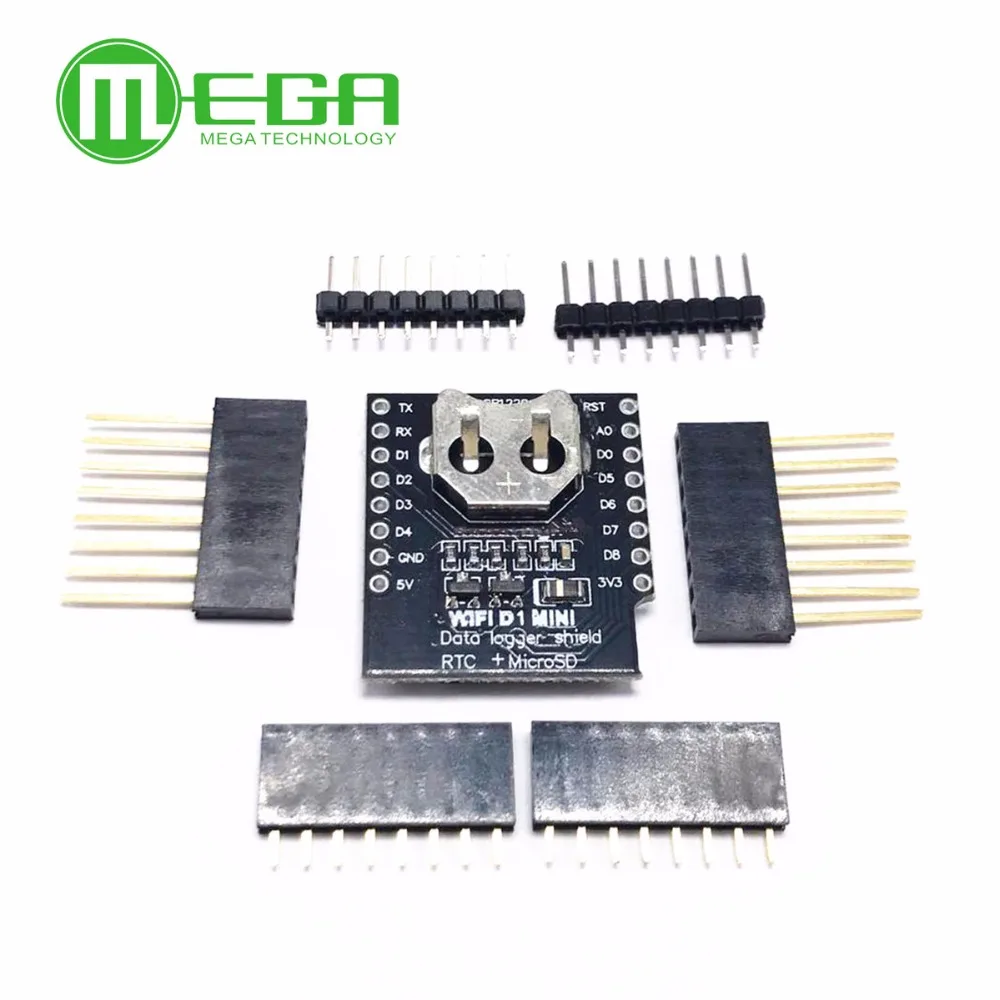 

10pcs Real Time Clock Data Log Logger Shield for Micro SD WeMos WIFI D1 Mini Board +RTC DS1307 Clock For Arduino Raspberry