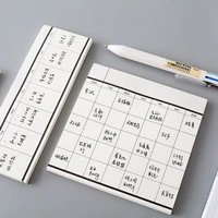 50sheets daily scheduleweeklymonthly planner notepad tearable notes agenda book paper school office supplies stationery