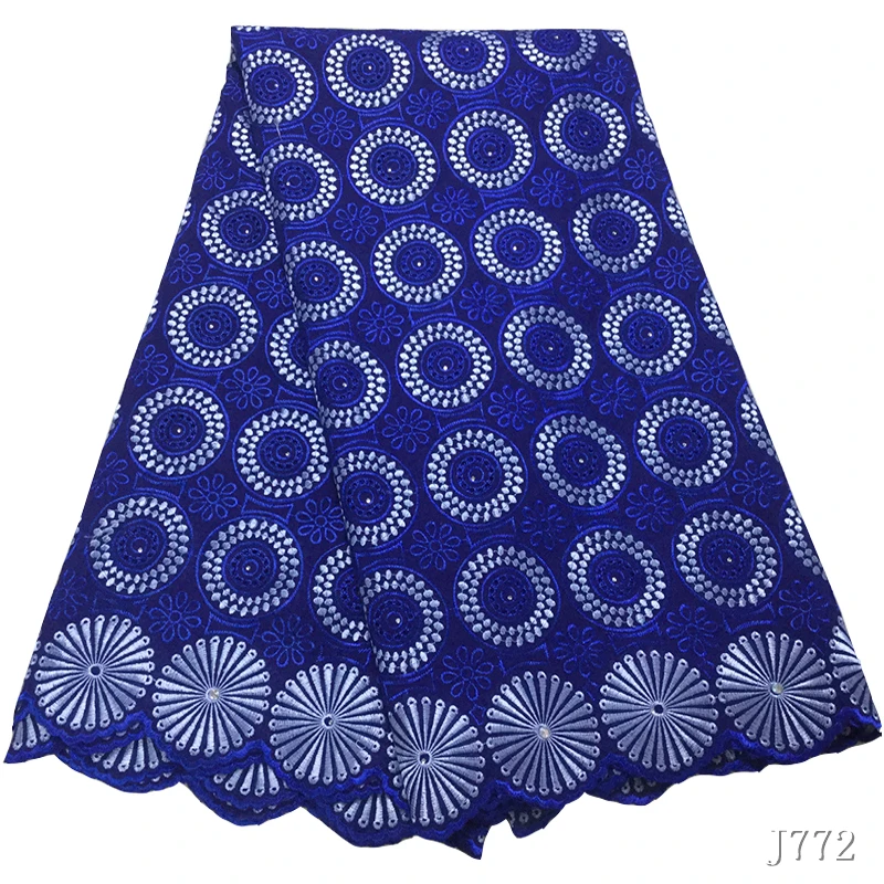 Африканская кружевная ткань Королевский Синий Швейцарский Vole Lace 5 ярдов порошок вышитая польская хлопковая кружевная ткань Женская ткань HA772