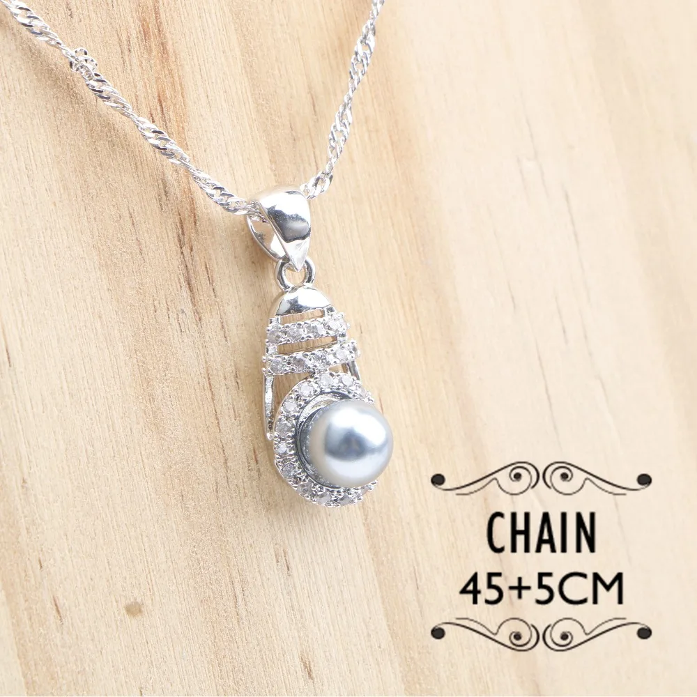 Набор свадебных украшений с жемчугом серьги для женщин из стерлингового серебра