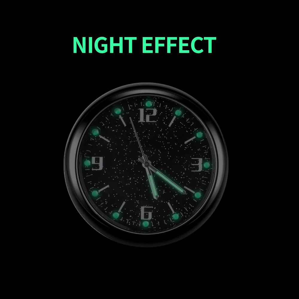 Car Clock Auto Internal Luminous Automobiles Stick-On Digital Watch Mechanics Diamond Quartz Ornament Accessories |