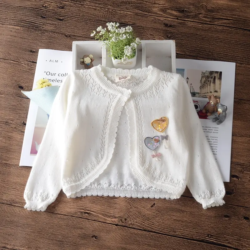 Кардиган для девочек свитер куртка 100 хлопок верхняя одежда 1 2 4 6 8 лет детская 2020 |